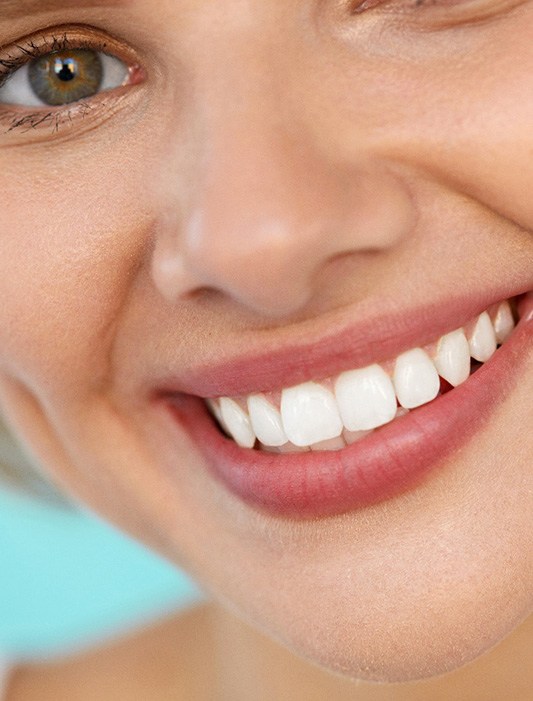 a dental patient smiling