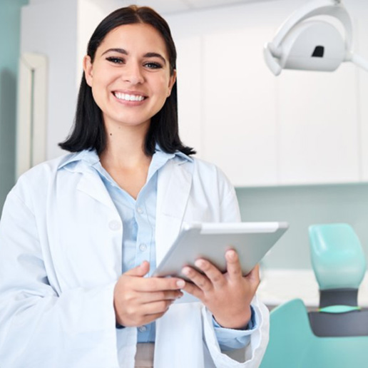 Dentist smiles