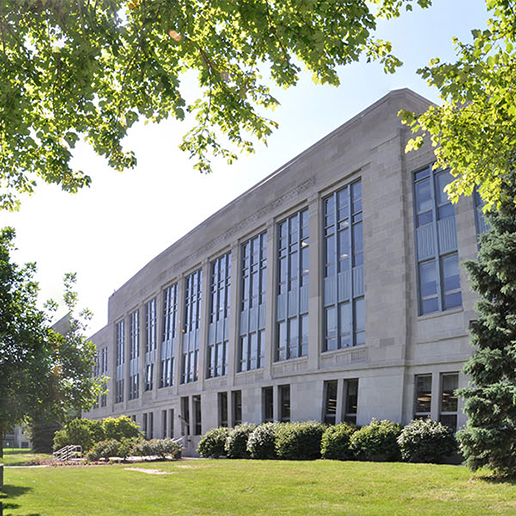 Exterior view of academic building