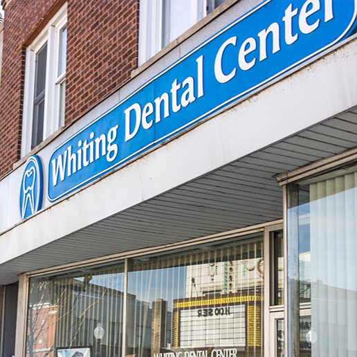 Outside view of dental office in Whiting
