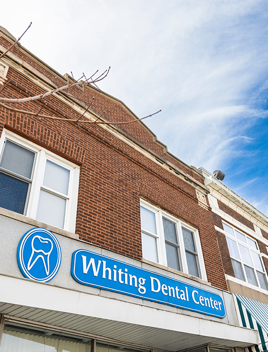 Outside view of dental office in Whiting