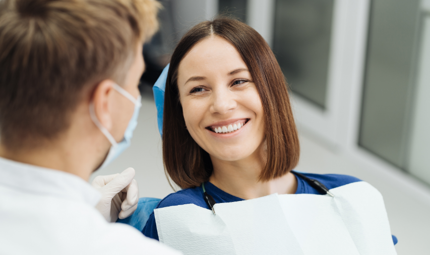 Patient receiving dental care